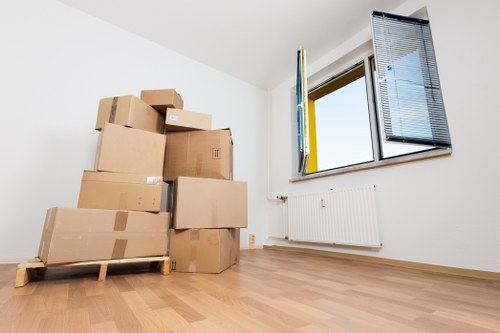 Team member assessing a customer concern in a storage office