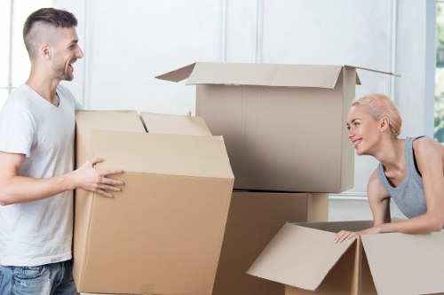 Organised storage unit with household items