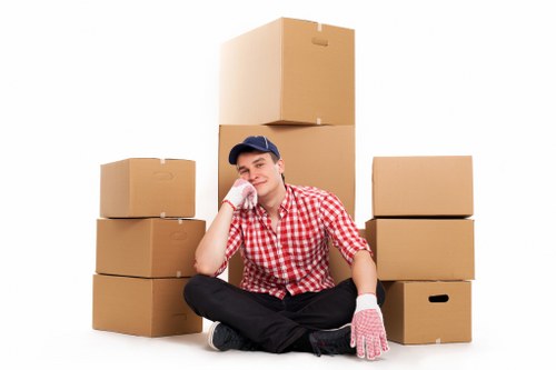 Boxes and furniture prepared for small removals in Walthamstow